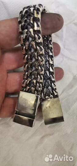 Серебряный браслет мужской