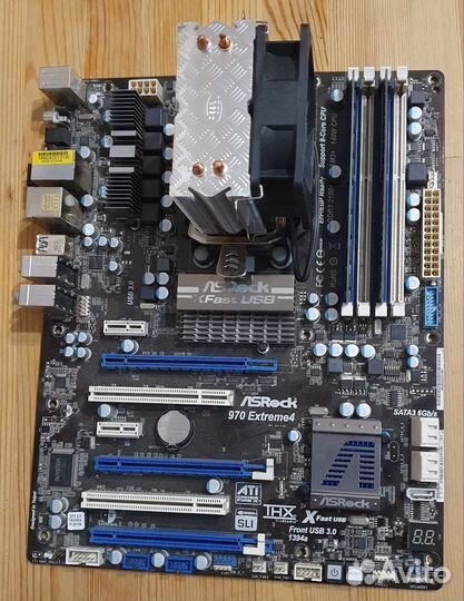 Материнская плата с процессором и памятью