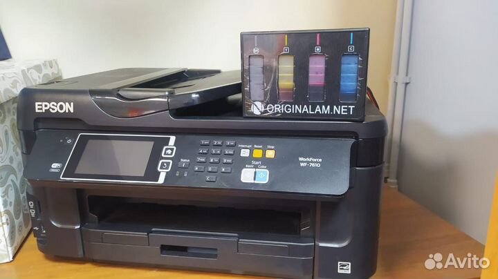 Мфу струйный epson workforce wf-7610