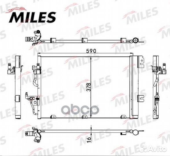 Конденсер opel astra H / zafira B 1.4-2.2 04- A