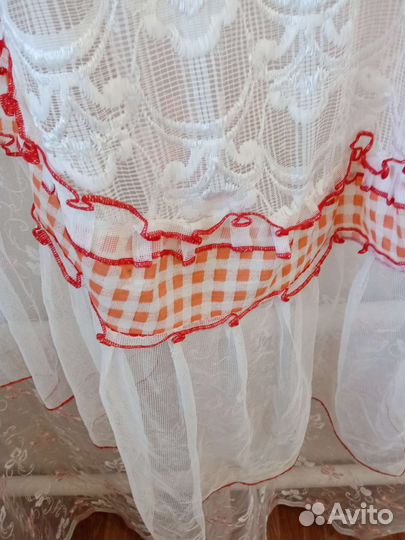 Штора тюлевая для кухни