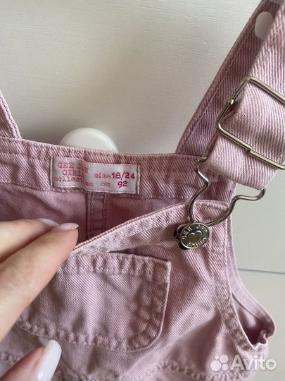 Джинсовый сарафан для девочки 86 92