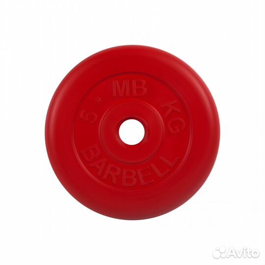 Диск MB Barbell 5 кг D 26мм красный