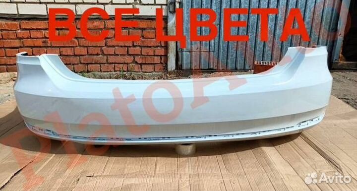 Бампер задний VW Polo 5 2015-2020 ярко белый