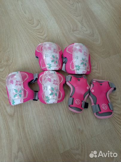 Комплект: шлем + защита на руки и ноги 7- 10 лет