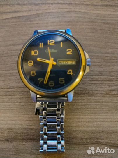 Часы наручные Слава 21 камень СССР Позолота AU