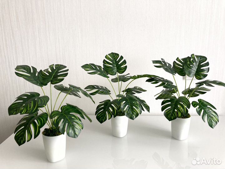 Искусственные цветы для декора Монстера