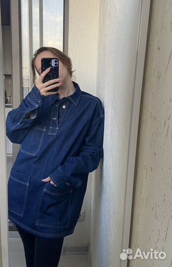 Джинсовая рубашка Reserved oversize