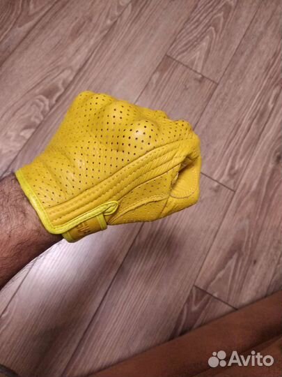 Перчатки мото кожаные перфорированные