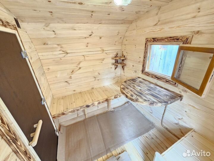 Баня бочка квадро 4на2 под ключ