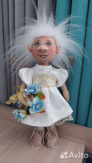 Кукла ручной работы текстильная