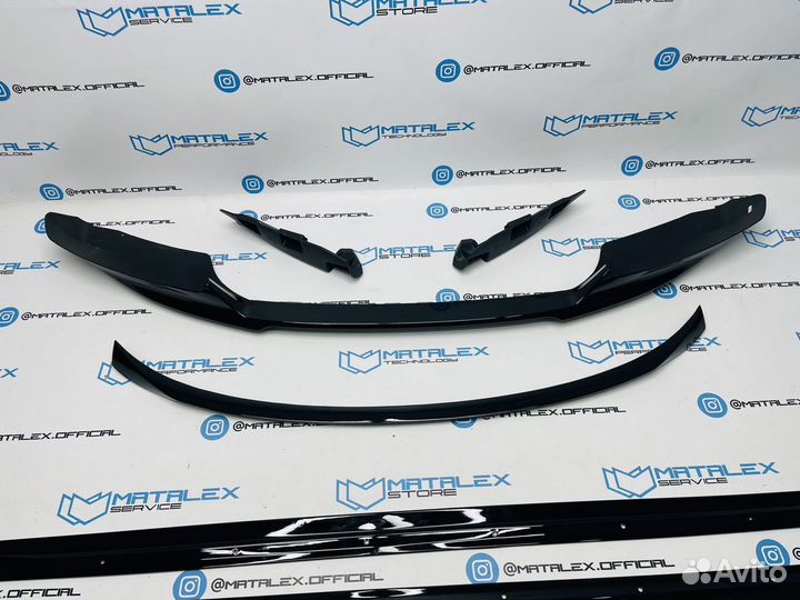 Лезвия сплиттер диффузор BMW X6 F16 глянец