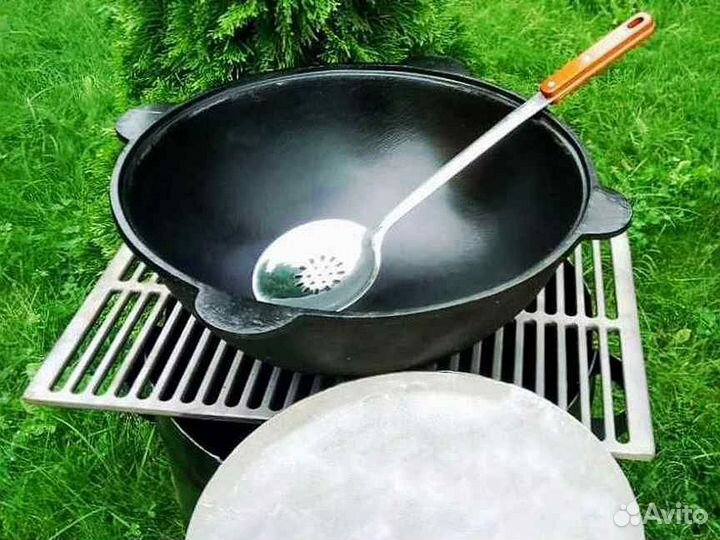 Казан чугунный Узбекский отборный толстостенный