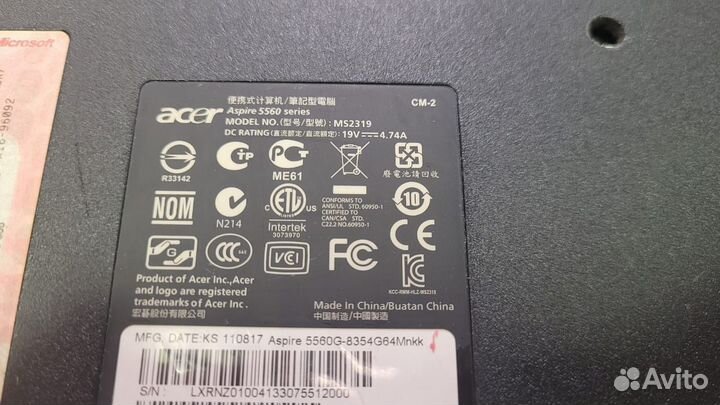 Корпус ноутбука Acer MS2319