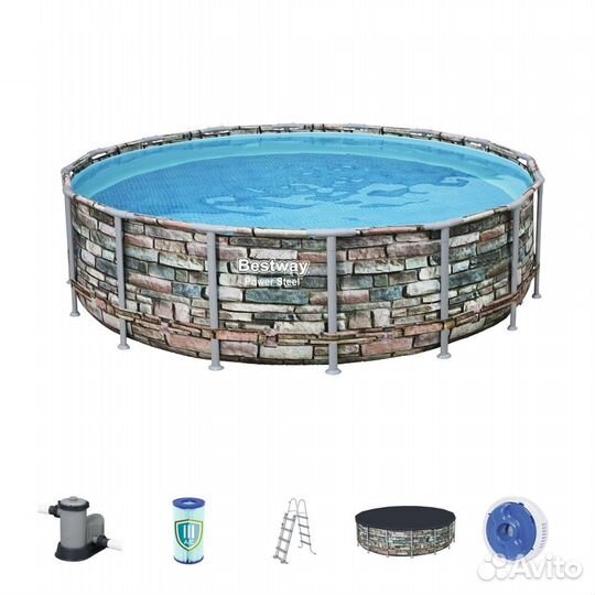 Бассейн Bestway 488 х 122см + фильтр-насос 5678л/ч