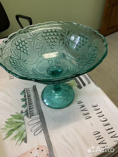 Ваза для фруктов на ножке СССР