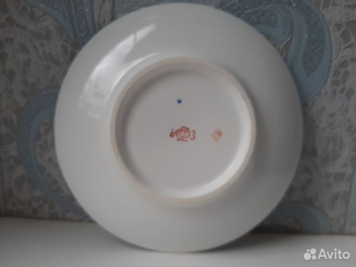 Кофейное блюдце лфз костяной фарфор