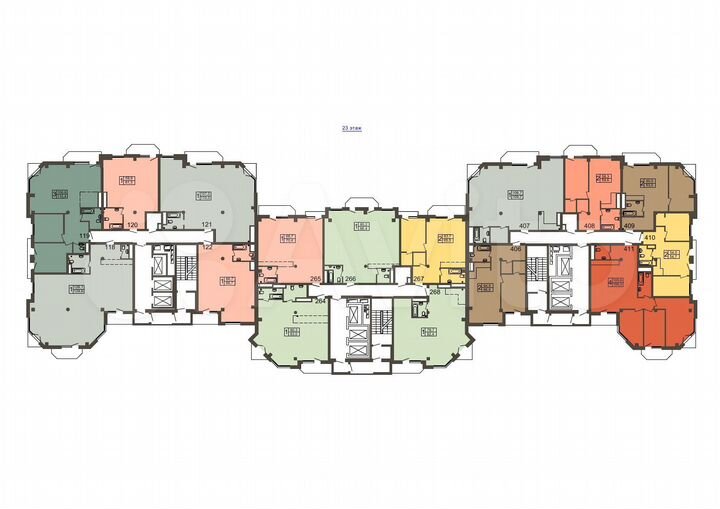 Квартира-студия, 110 м², 23/25 эт.