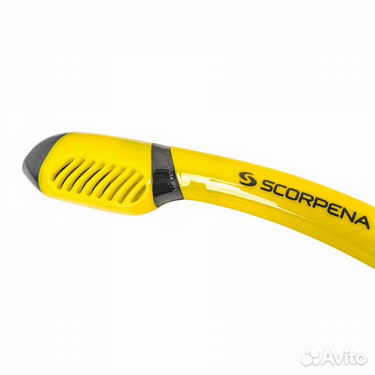 Трубка Scorpena N2 c двумя клапанами, жёлтая