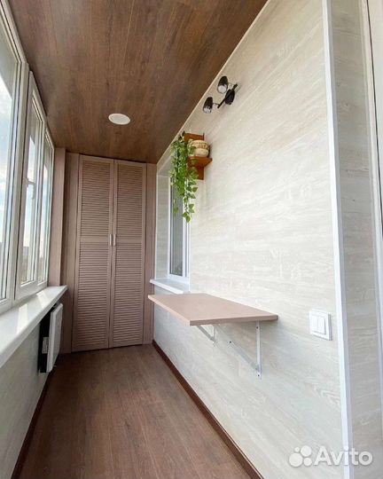 Отделка балкона + шкаф