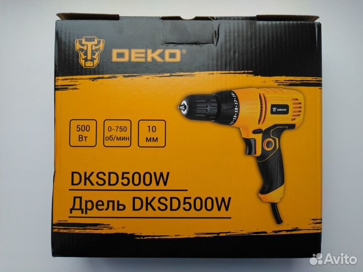Дрель-Шуруповерт deko dksd500W новая