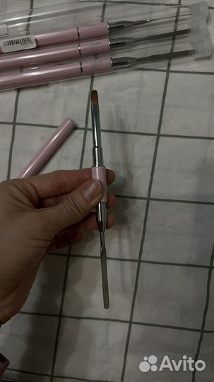 Кисть-шпатель E.Mi 2 в 1 для маникюра