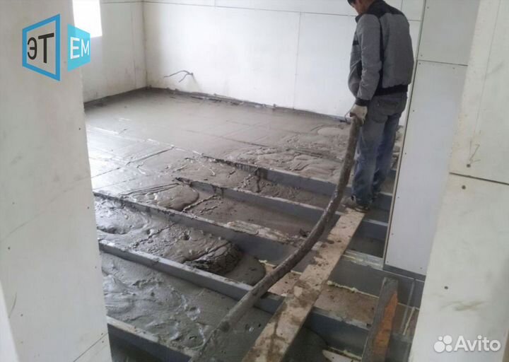 Жидкий Полистиролбетон. Заливной. Для перекрытий