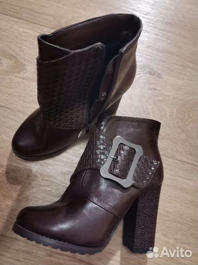 Ботильоны кожаные