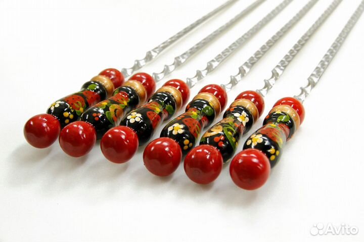 Шампура с деревянной ручкой 