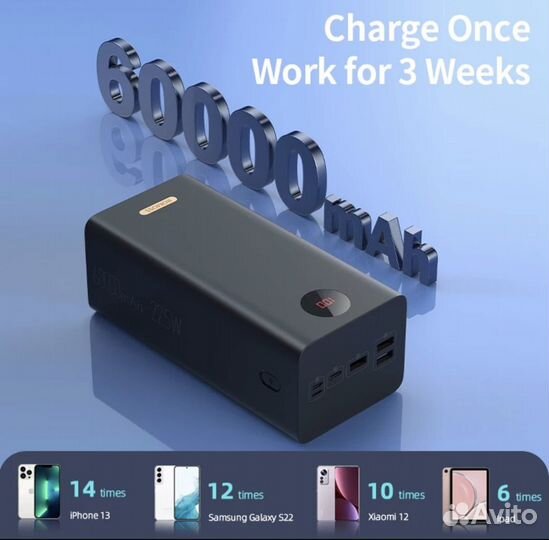 Power bank romoss PEA60 60000 мАч, 22,5 Вт