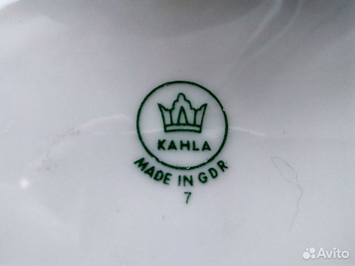 Масленка круглая фарфоровая с крышкой Made in GDR