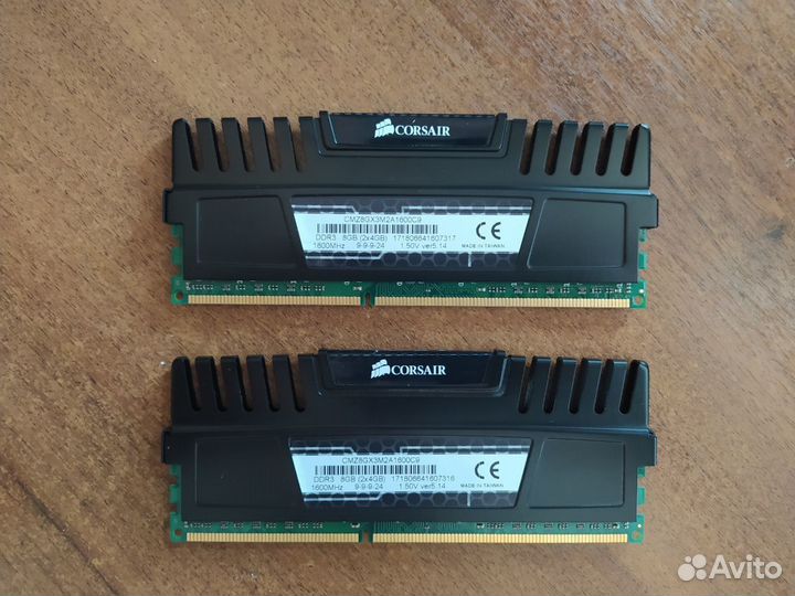 Corsair Vengeance 8GB DDR3 2x4GB 1600 Mhz 8гб ддр3