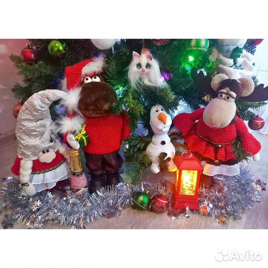 Новогодние олени и гном