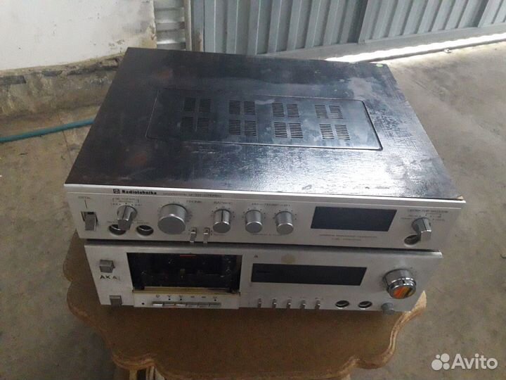 Кассетная дека+Усилитель Радиотехника