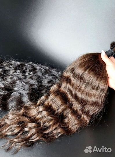 Волосы для наращивания Exclusive в срезе, кудри