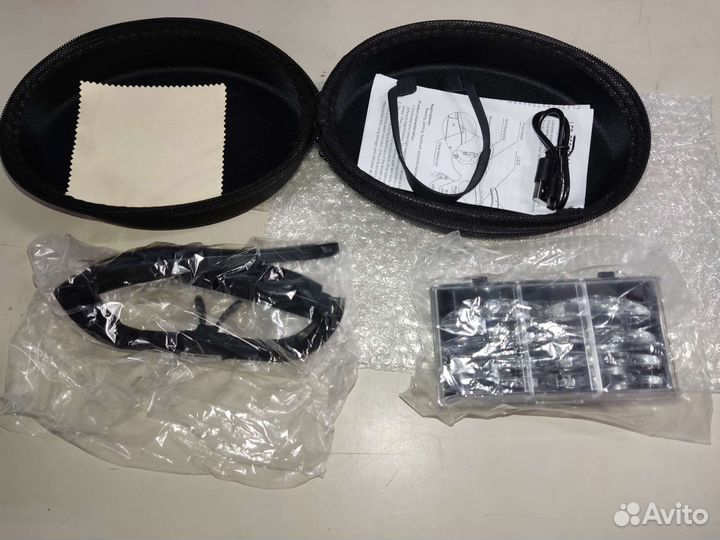 Лупа бинокулярная,очки увеличительные с подсветкой