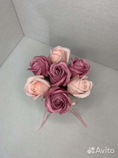 Букет из мыльных роз 7 шт