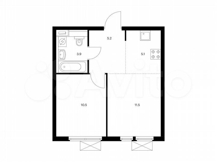 2-к. квартира, 36,2 м², 25/25 эт.