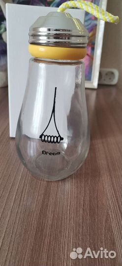 Бутылка для воды стеклянная