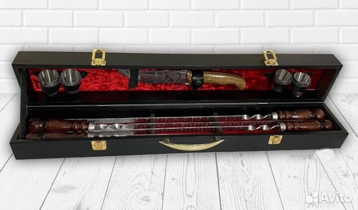 Шампура из нержавейки подарочный набор