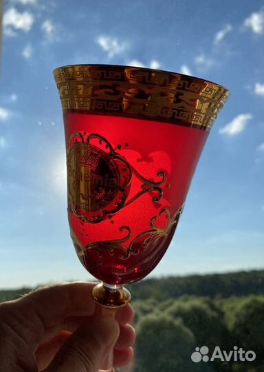 Чешские Бокалы для вина ручной работы 6 шт