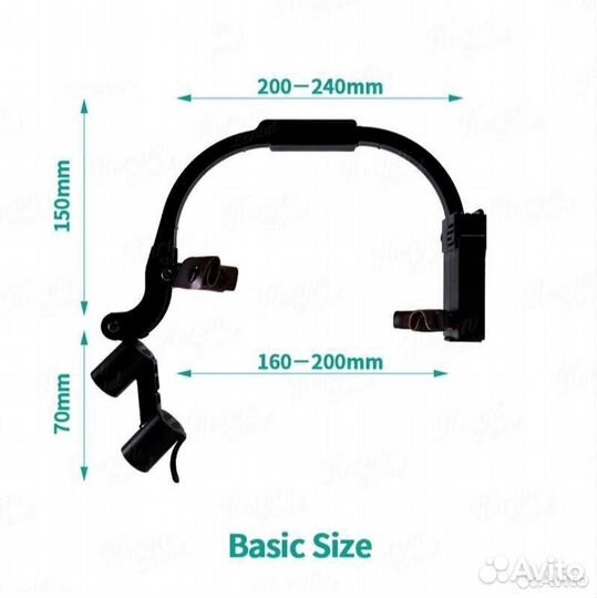 Налобный осветитель с бинокулярами
