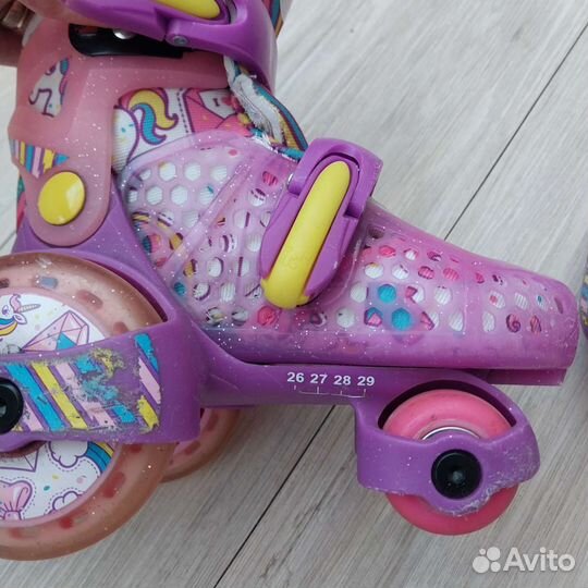 Роликовые коньки детские раздвижные