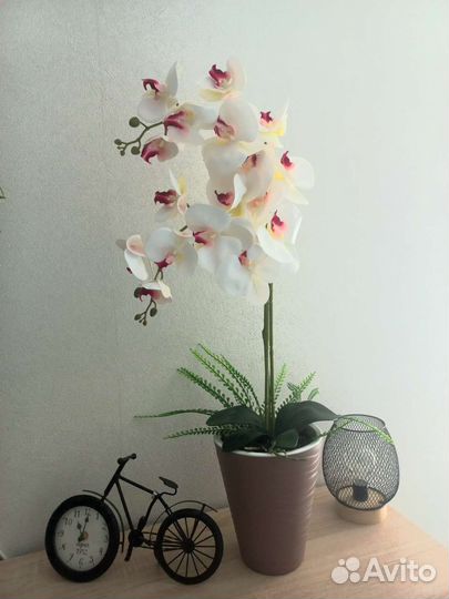 Орхидея (фаленопсис) искусственная для декора
