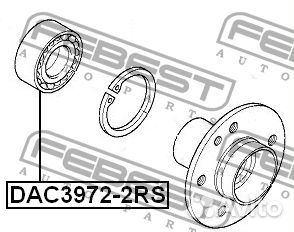 Подшипник ступичный передний 39X72X37X37