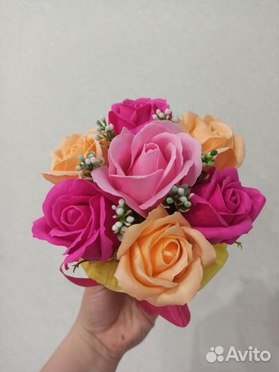 Букет из мыльных роз