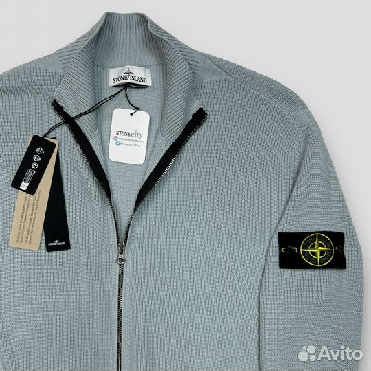 Летний кардиган Stone island светло-серый 526D8