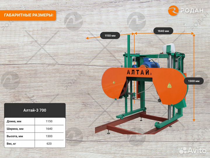 Ленточная пилорама алтай-3 (700)