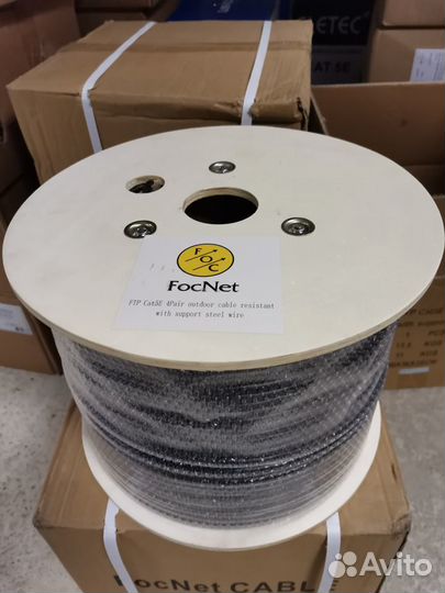 Витая пара уличная в экране с тросом Полимет