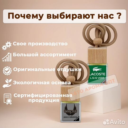 Ароматизаторы в авто. Опт